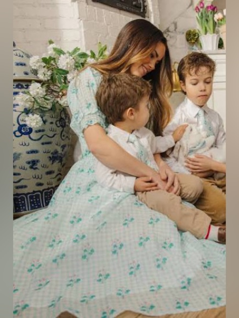 Ivy City Co Mint Floral Puff Sleeve Midi Dress - Picture 8 of 15